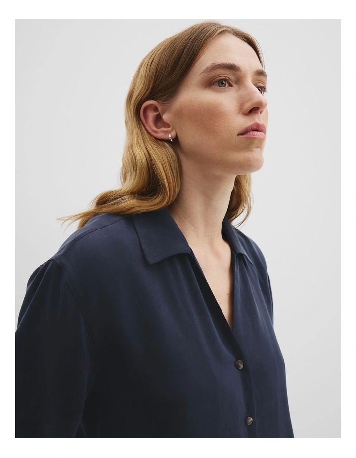 Short Sleeve Cupro Shirt in Twilight image 2