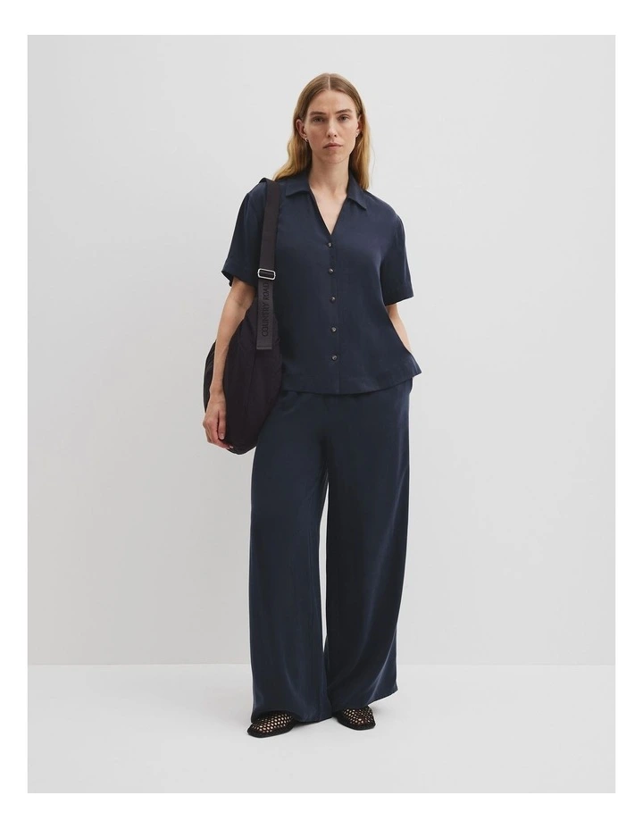 Short Sleeve Cupro Shirt in Twilight image 3