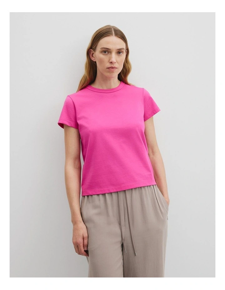 Australian Cotton Baby T-shirt in Raspberry image 3