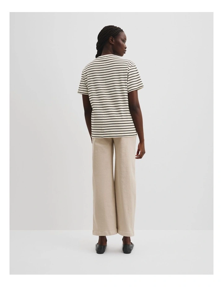 Stripe Australian Made T-shirt in Black Stripe image 4