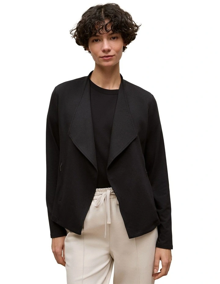 Bamboo Viscose Jacket in Black image 1