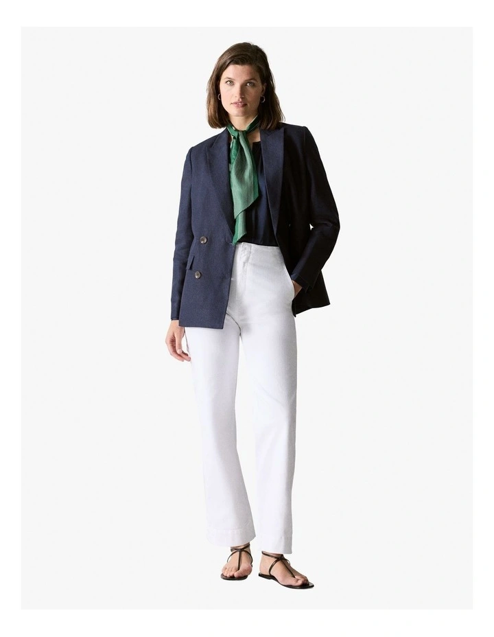 Organically Grown Linen Blazer in Night Sky image 2