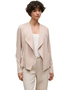 Bamboo Viscose Marle Jacket in Oatmeal Marle