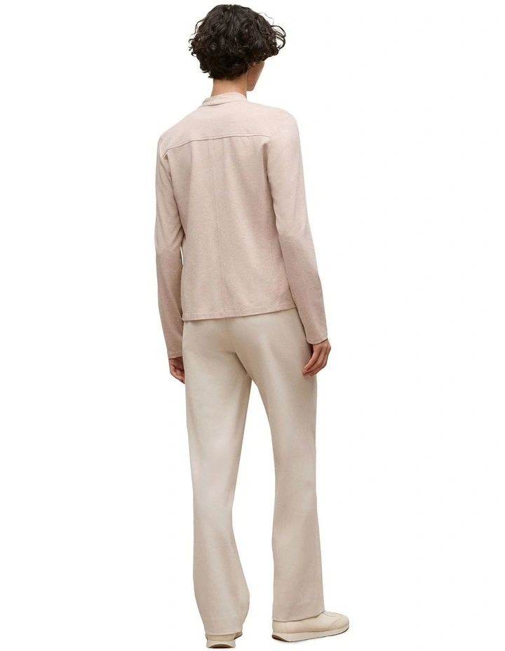 Bamboo Viscose Marle Jacket in Oatmeal Marle image 4