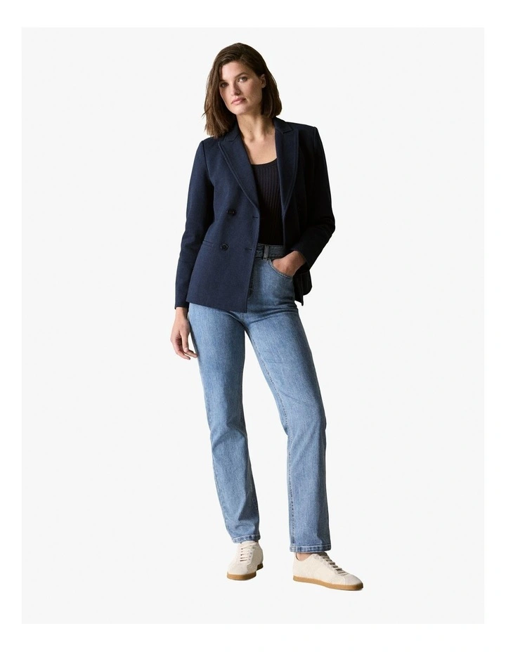 Pique Ponte Travel Blazer in Night Sky image 2