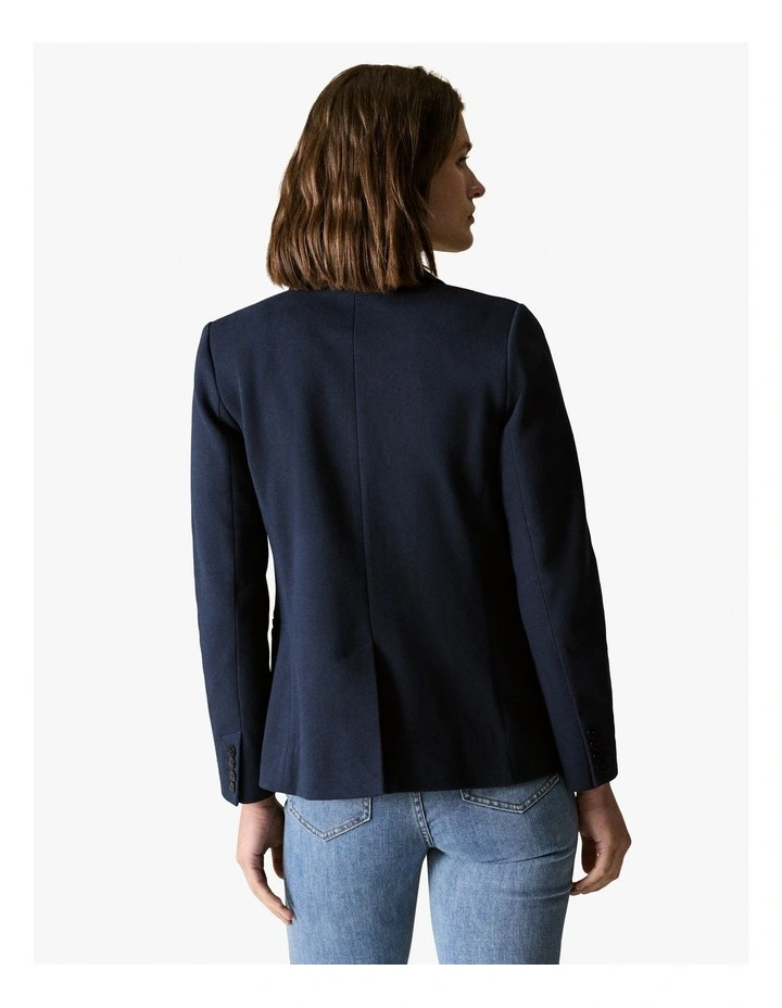 Pique Ponte Travel Blazer in Night Sky image 3