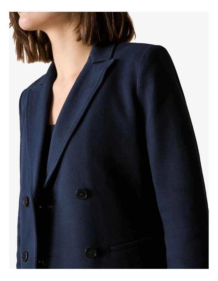 Pique Ponte Travel Blazer in Night Sky image 4
