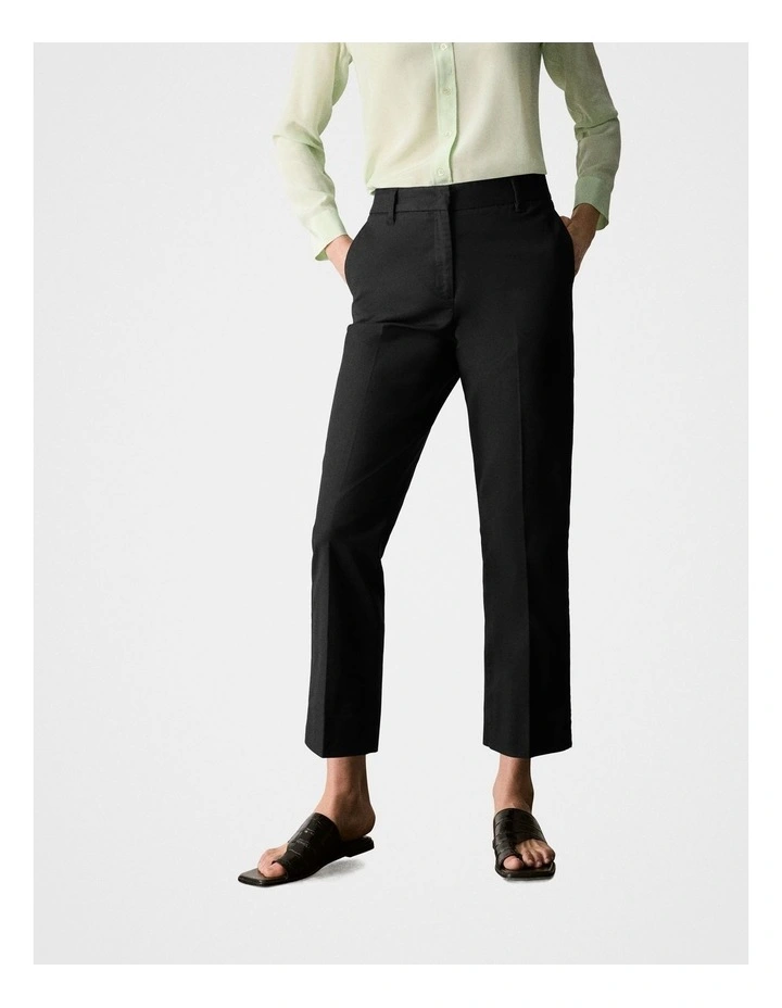 Tailored Straight Leg Pant in Black image 2