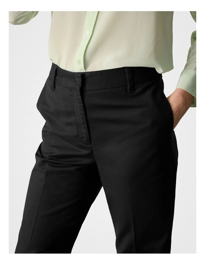 Tailored Straight Leg Pant in Black image 4