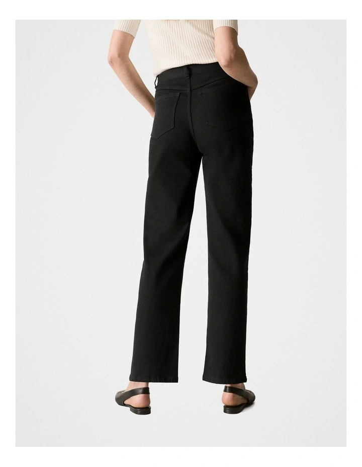 Straight Leg Jean in Black image 3