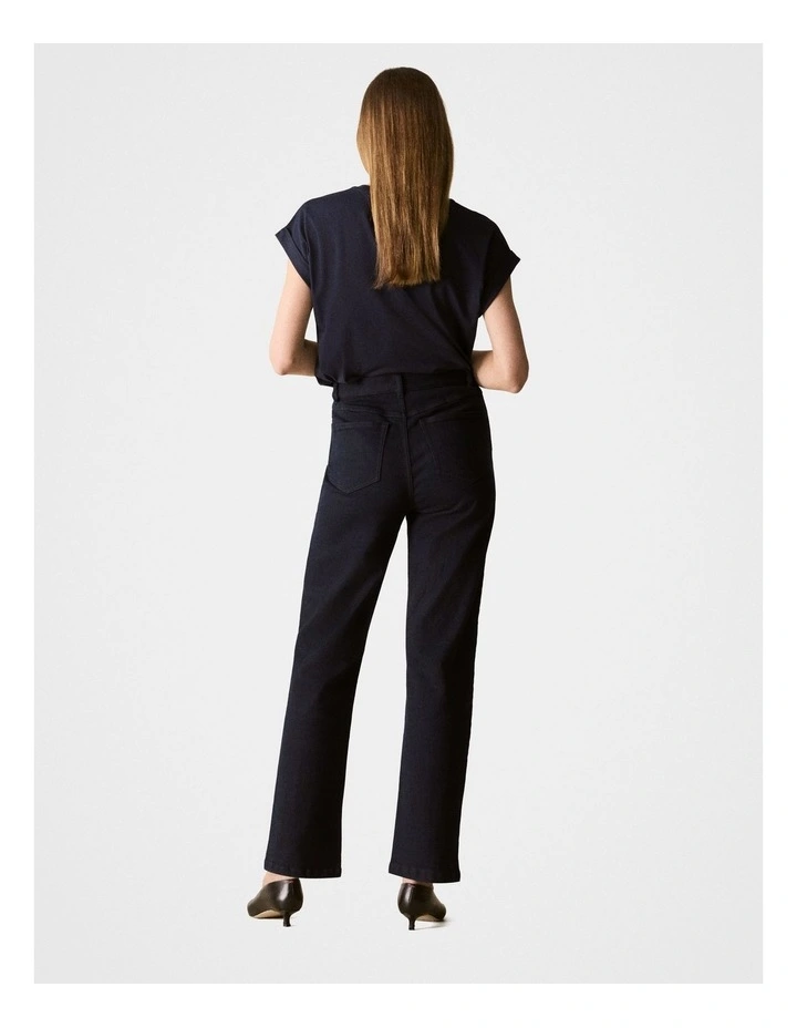 Straight Leg Jean in Blue Black image 3