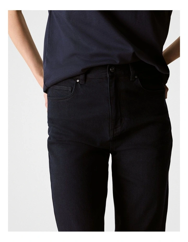 Straight Leg Jean in Blue Black image 4