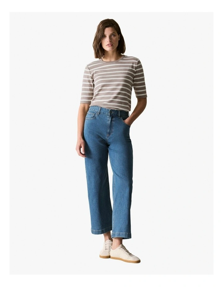 Wide Leg Jean in Vintage Wash Denim image 1