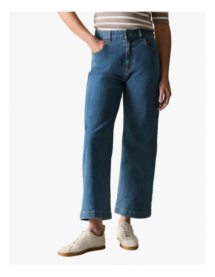 Wide Leg Jean in Vintage Wash Denim image 2