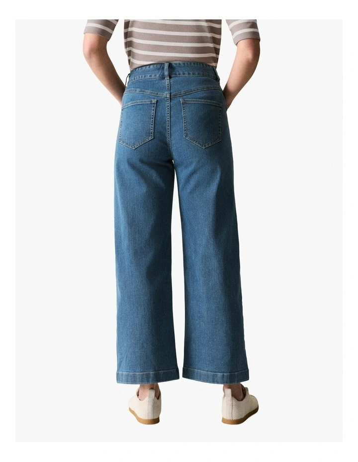 Wide Leg Jean in Vintage Wash Denim image 3