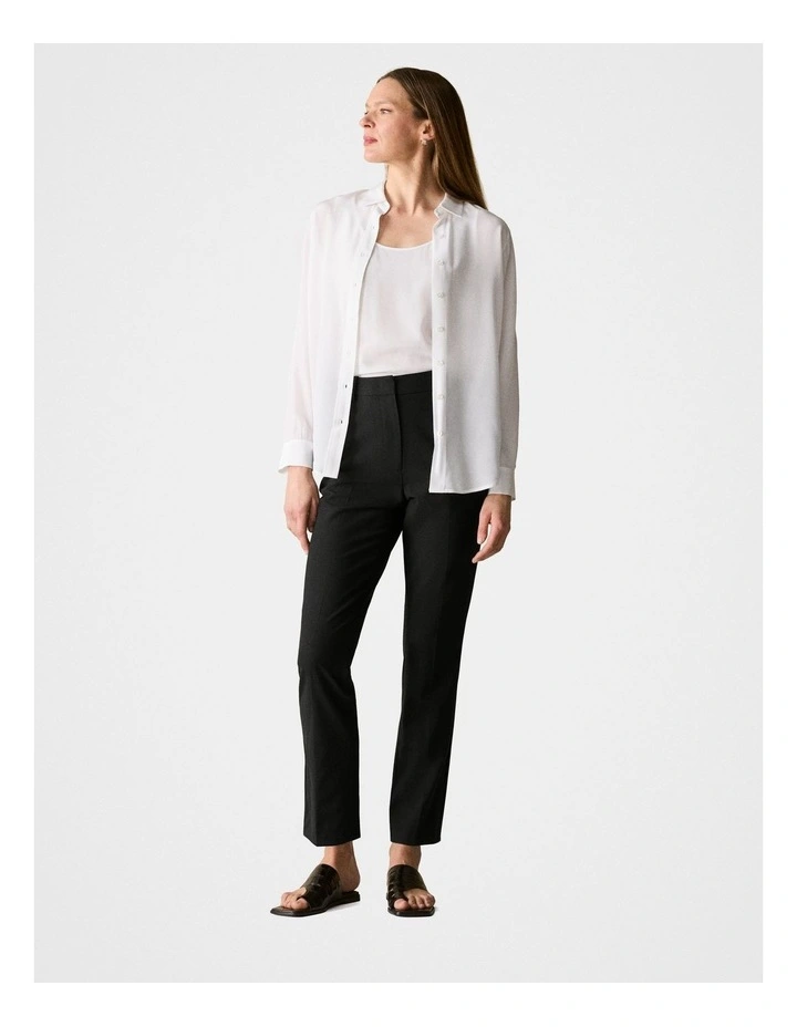 Classic Silk Tank in White image 2