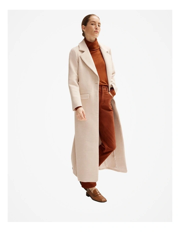 Puppytooth Car Coat in Oatmeal Marle image 1