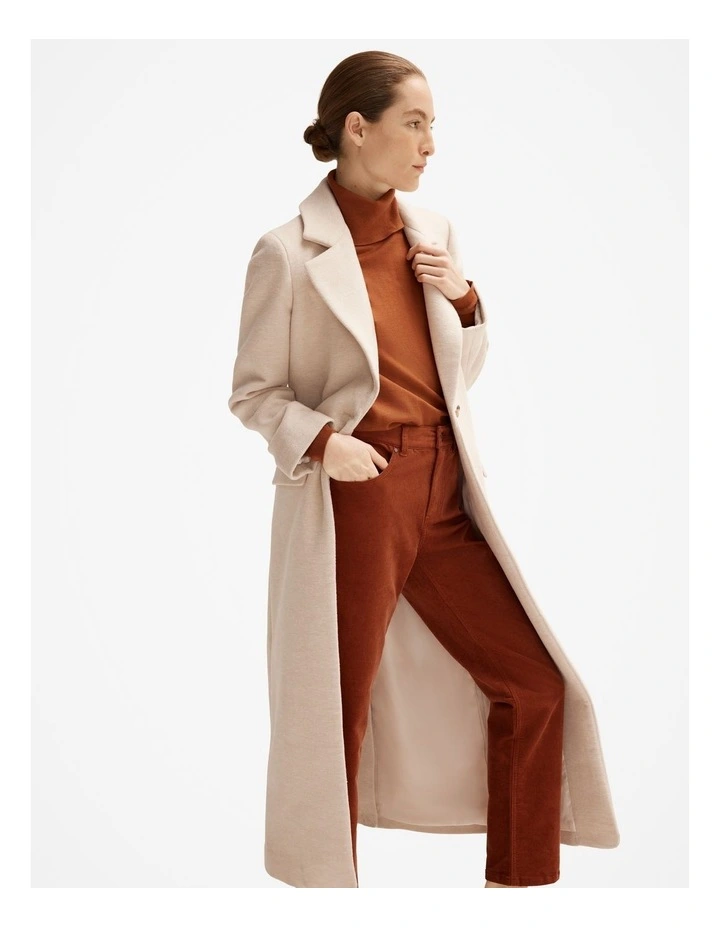 Puppytooth Car Coat in Oatmeal Marle image 2