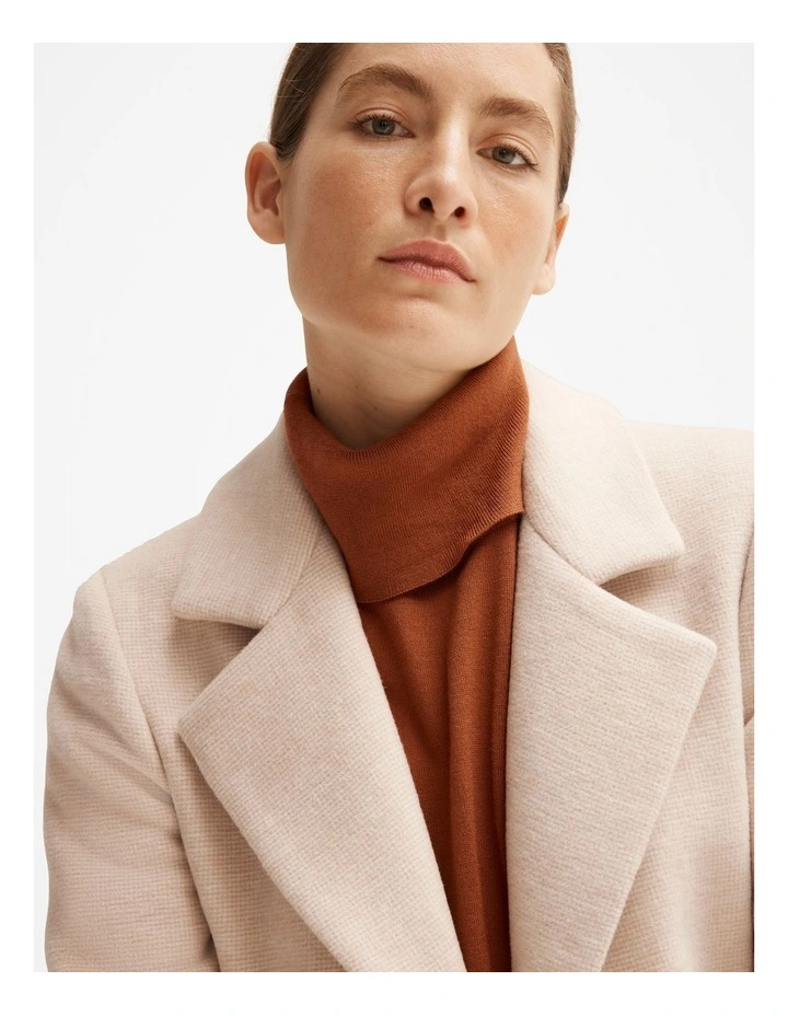 Puppytooth Car Coat in Oatmeal Marle image 4