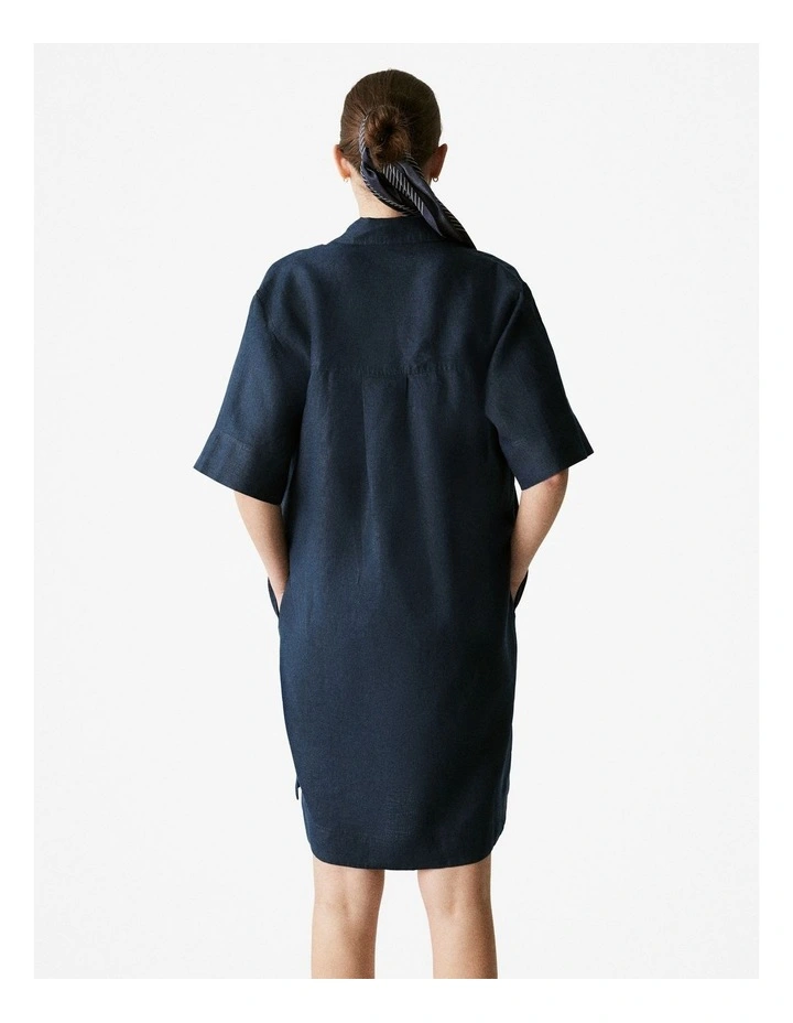 Linen Shift Dress in Night Sky image 3
