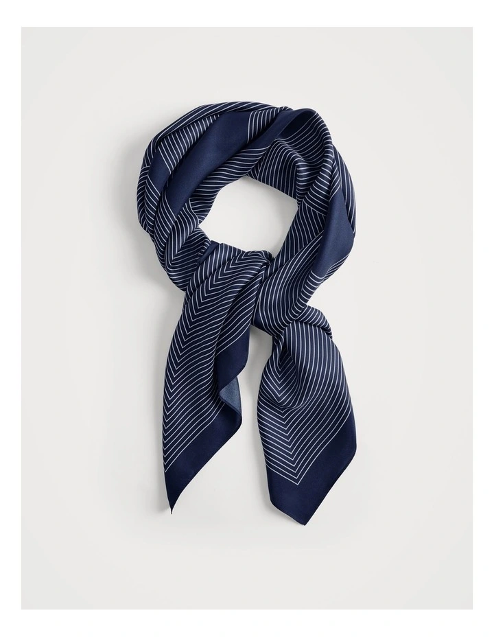 Silk Twill Scarf in Night Sky image 1