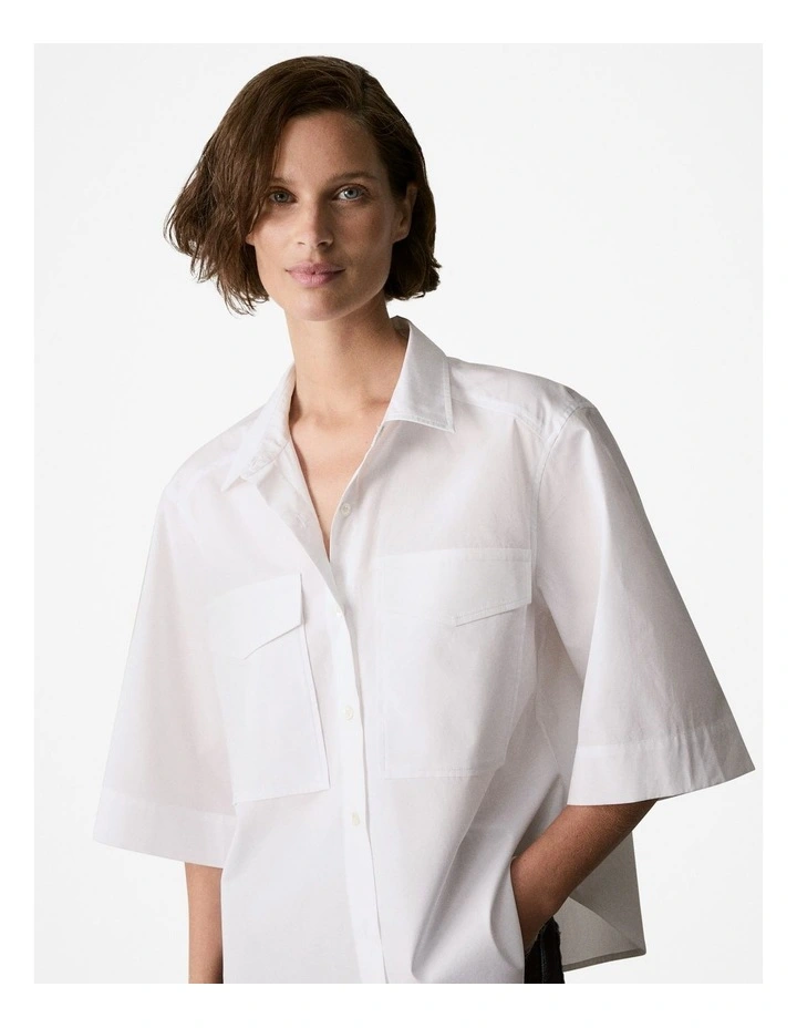 Poplin Blouse With Pocket