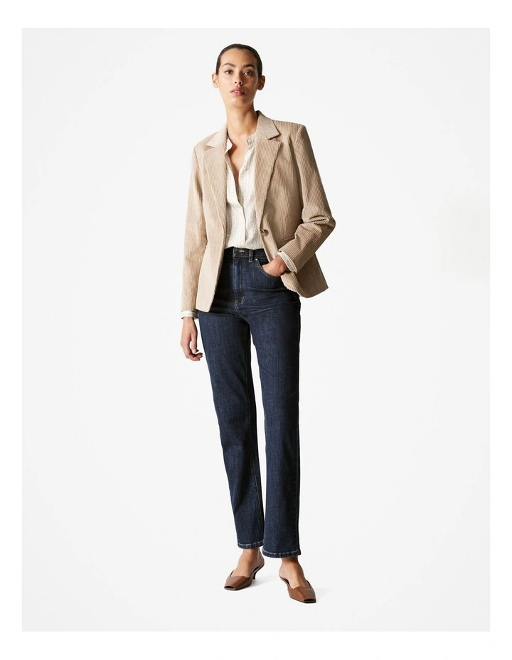 Italian Corduroy Blazer in Biscuit image 2