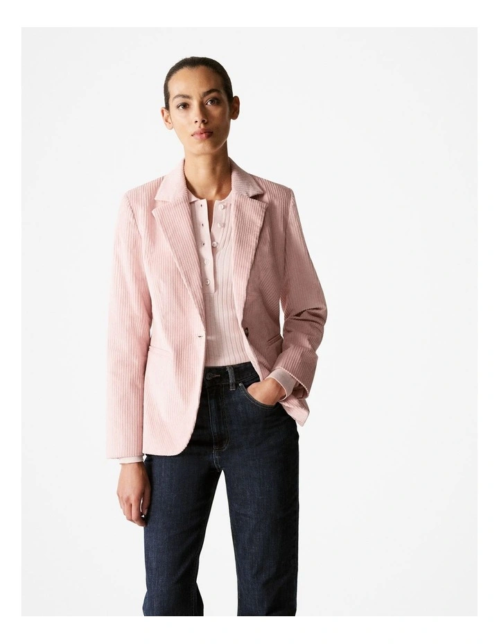 Italian Corduroy Blazer in Dusty Lilac image 1