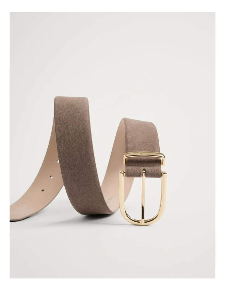 Suede Wide Belt in Cinder image 1