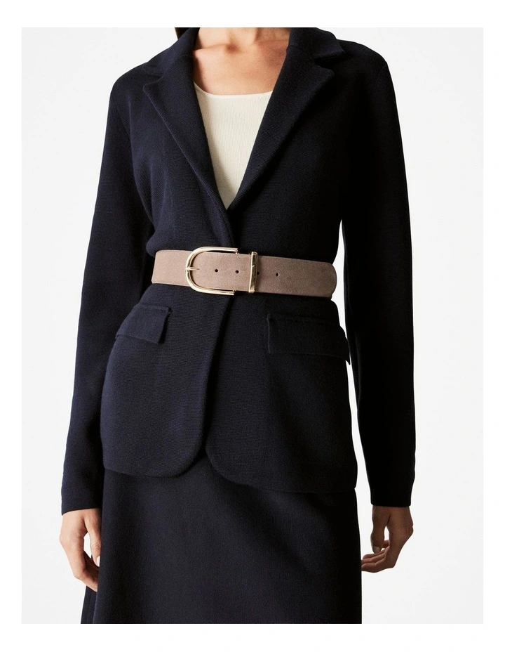 Suede Wide Belt in Cinder image 2