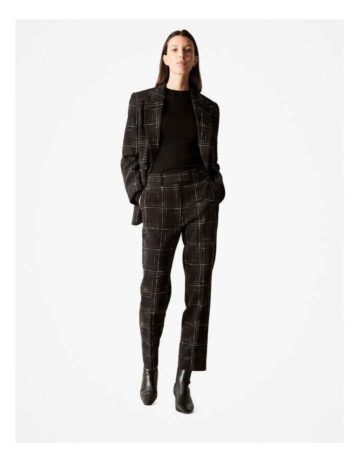 Fine Merino Mock Neck Knit in Black image 2