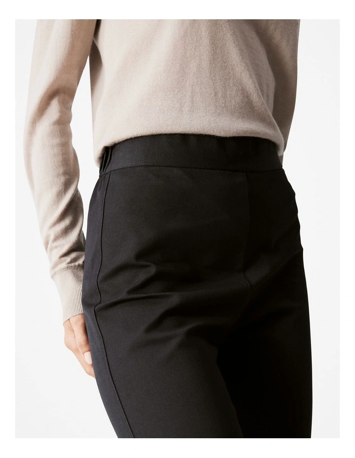 Cotton Blend Bi-stretch Legging in Black image 3
