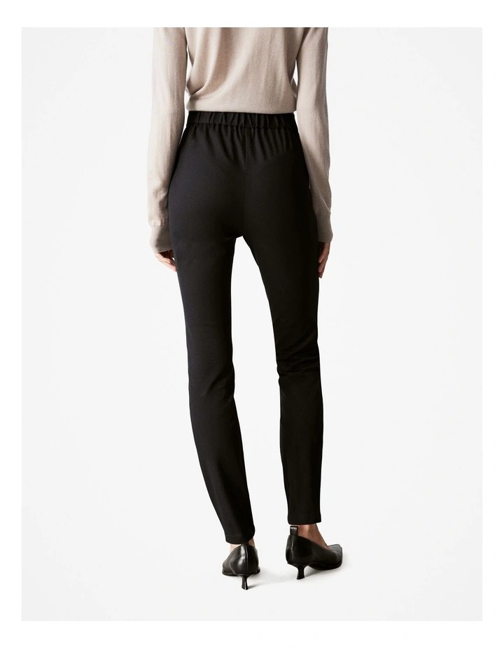 Cotton Blend Bi-stretch Legging in Black image 4