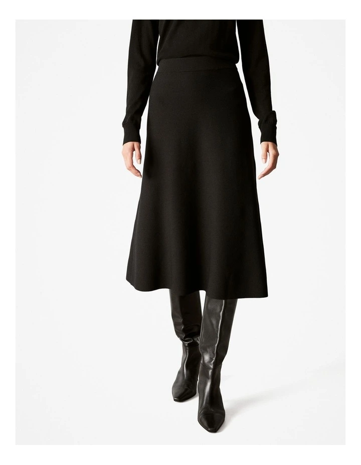 Milano Midi Skirt in Black image 2