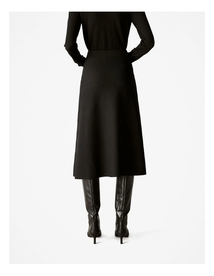 Milano Midi Skirt in Black image 4