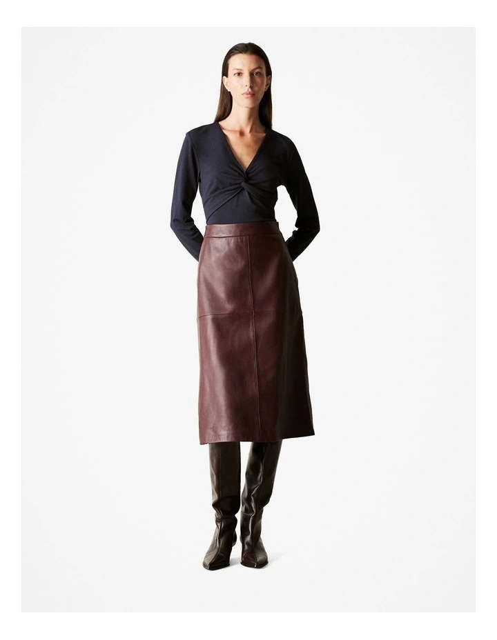 Cotton Modal Twist Front Top in Night Sky image 2