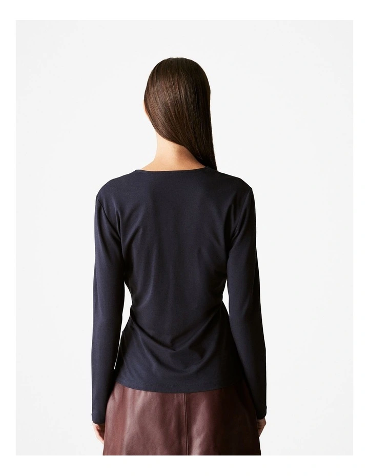 Cotton Modal Twist Front Top in Night Sky image 4