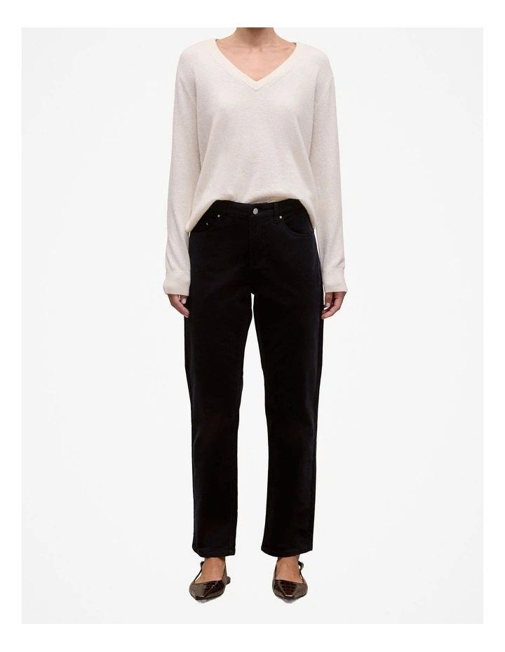 Cord Five Pocket Boyfriend Pant in Night Sky image 1