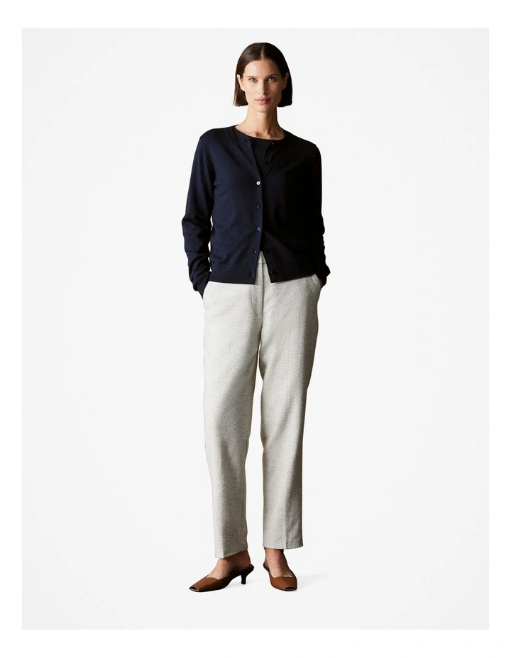 Merino Wool Rib Long Sleeved T-shirt in Night Sky image 2