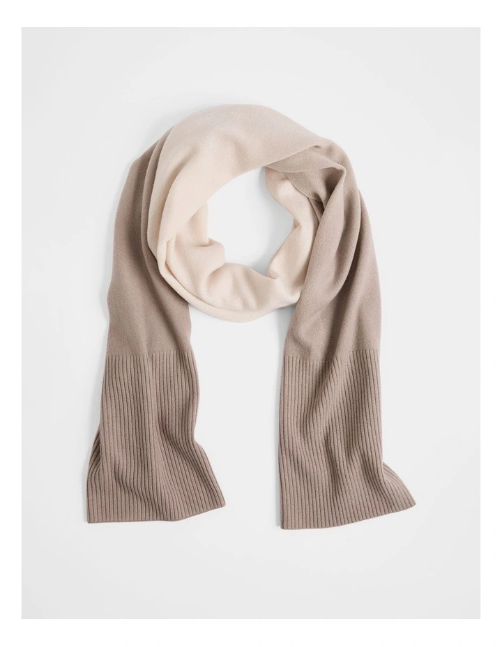 Wool Cashmere Ombre Print Scarf in Atmosphere image 1