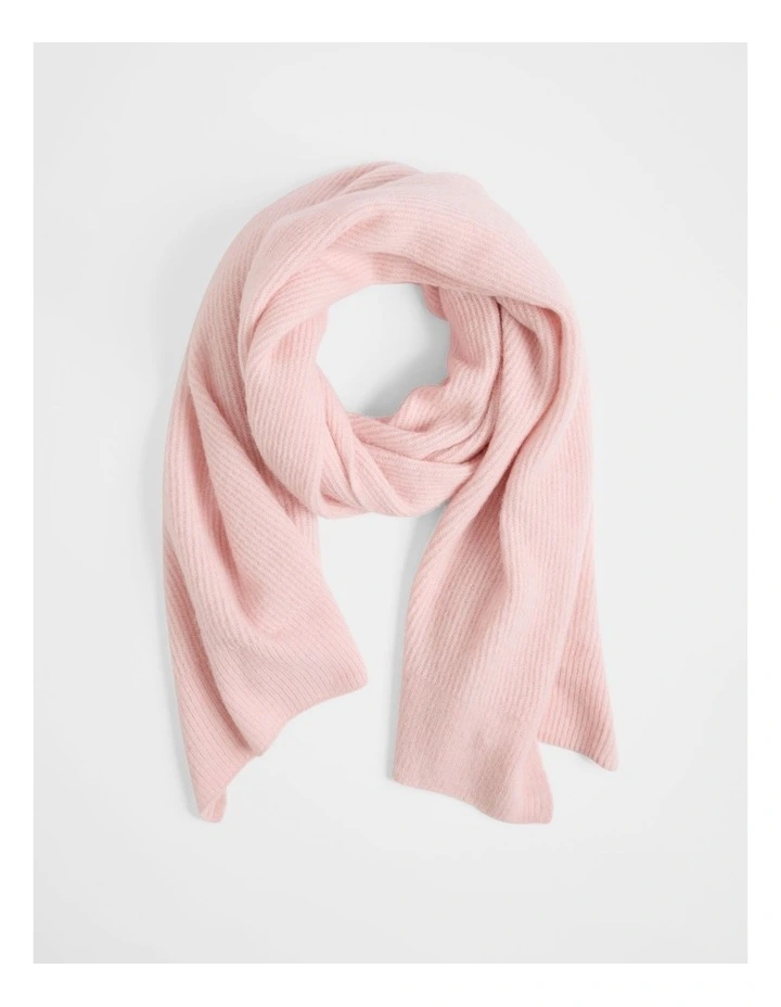 Alpaca Merino Blend Scarf in Pale Pink image 1