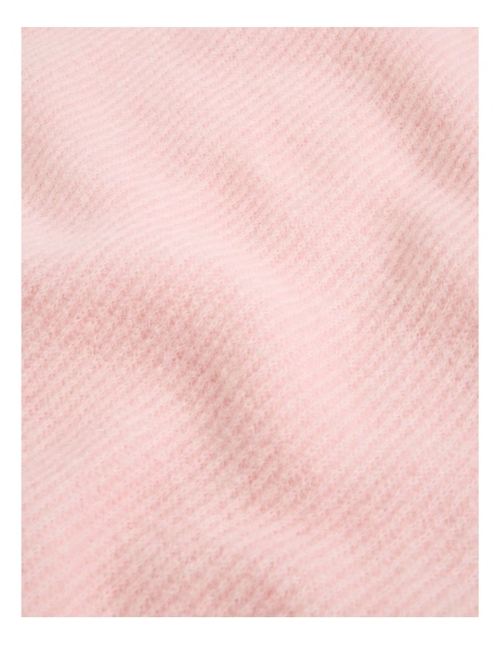 Alpaca Merino Blend Scarf in Pale Pink image 2