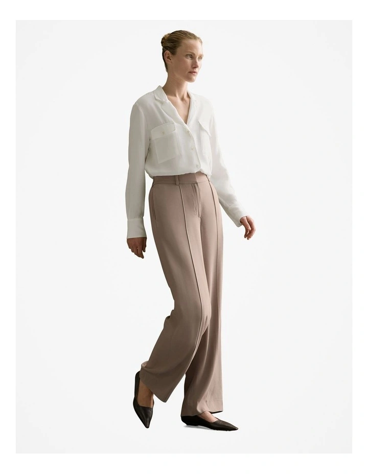 Camp Collar Relaxed Fit Shirt in Parchment image 2