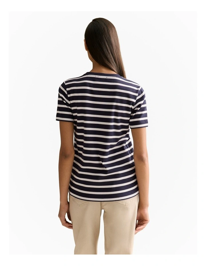 Lee yarn dye stripe jersey tee in navy