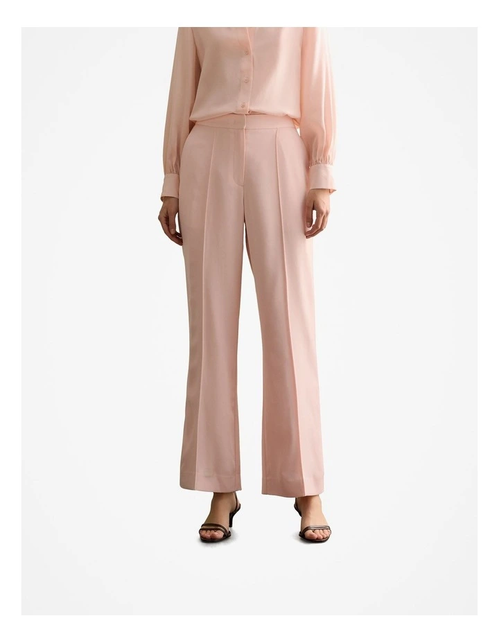Pintuck Detail Wide Leg Pant in Pink Salt image 1
