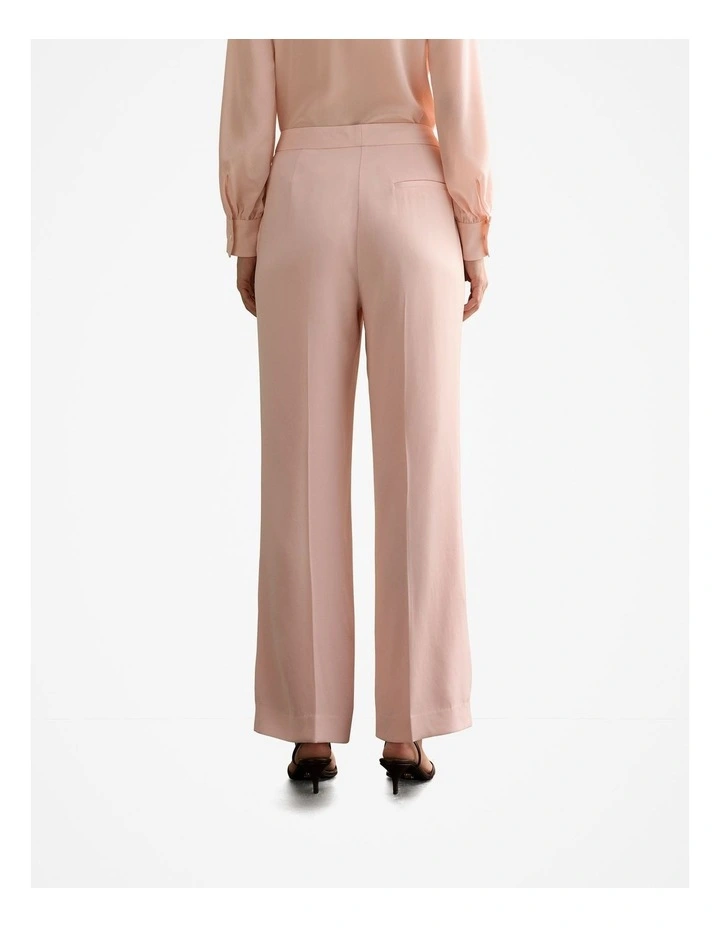 Pintuck Detail Wide Leg Pant in Pink Salt image 4