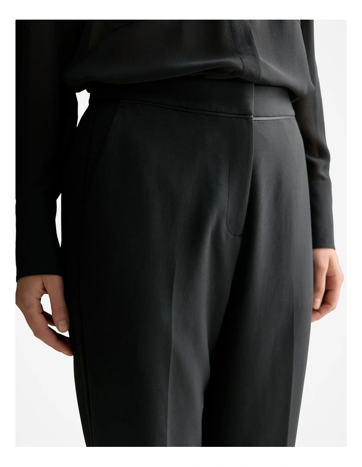 Piping Detail Straight Leg Pant in Black image 3