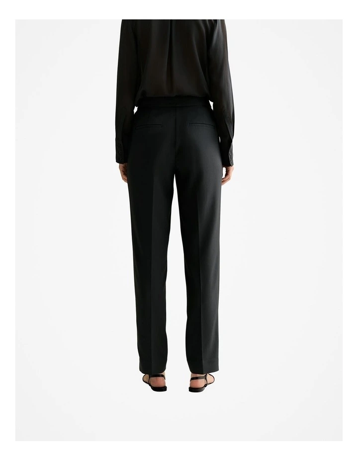 Piping Detail Straight Leg Pant in Black image 4