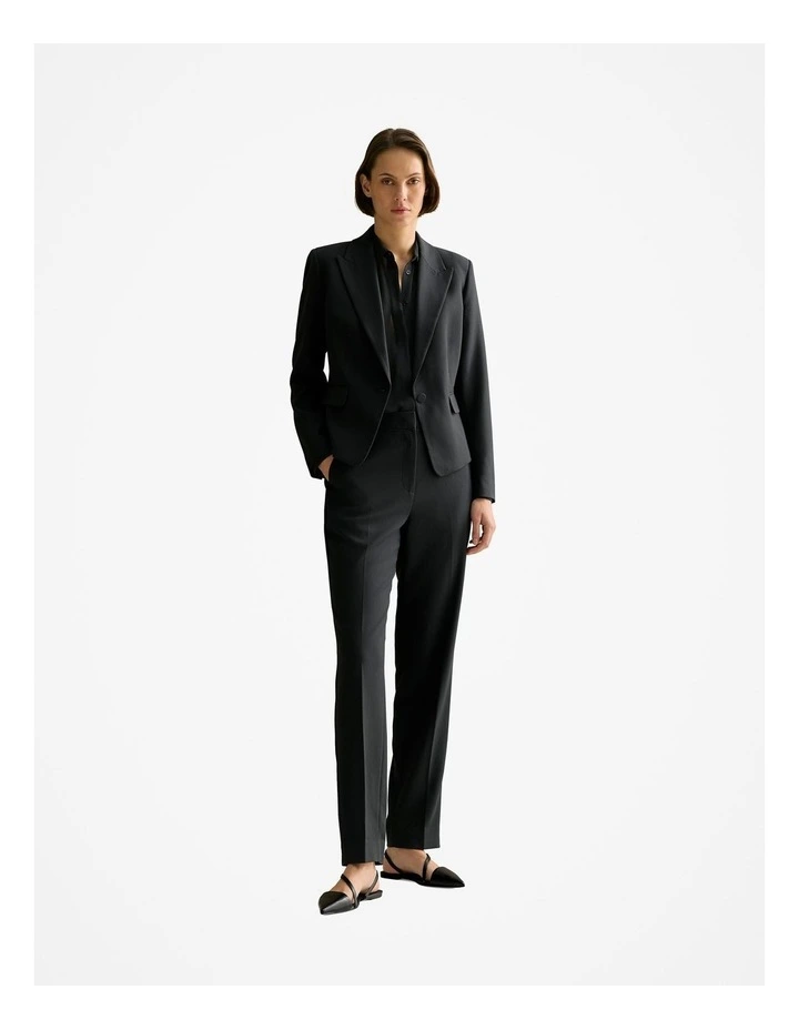 Piping Detail Straight Leg Pant in Black image 6