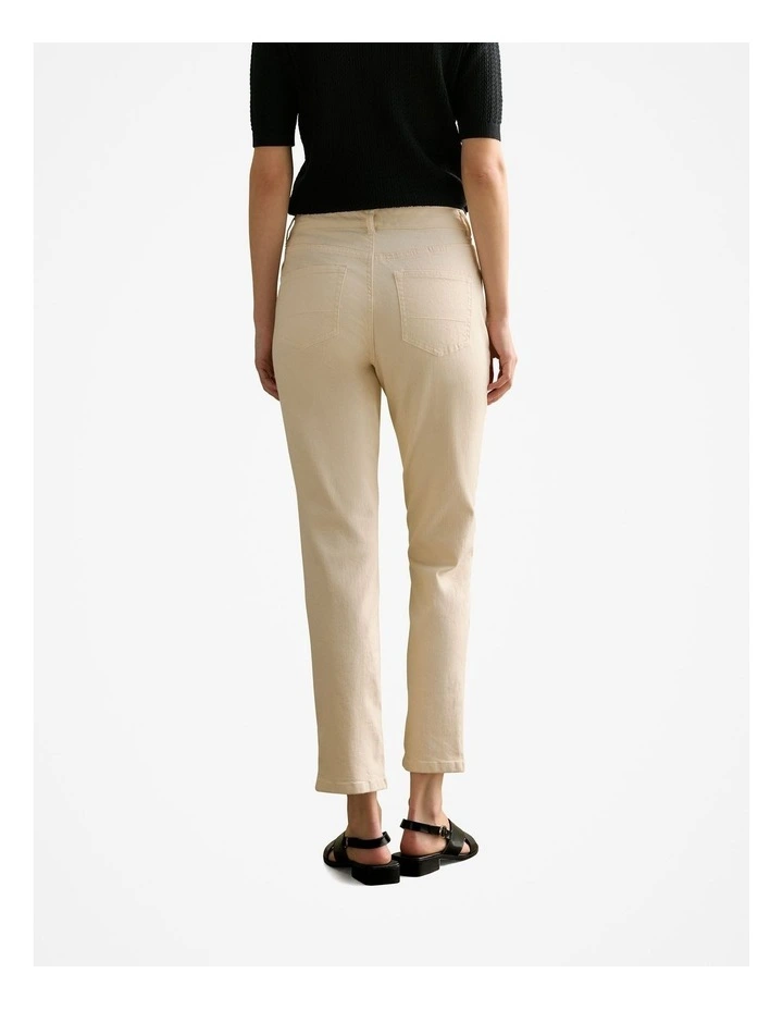 Undyed Natural Denim Boyfriend Jean in Ecru image 4